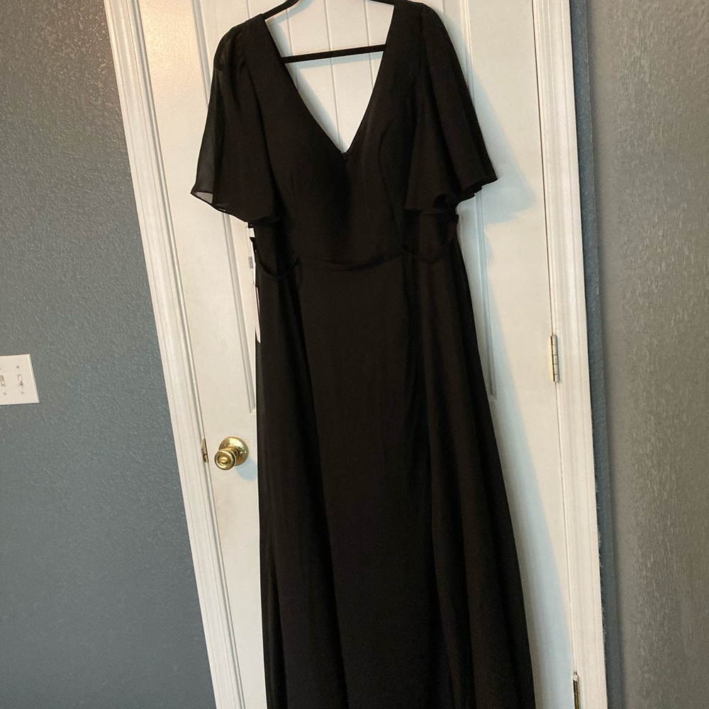 Black JJHouse Formal V-Neck Long Formal Dress NWT